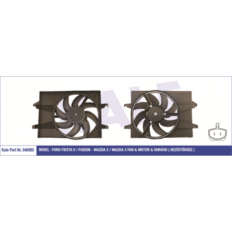 Ford Fusion 2003-2011 Benzinli Fan Motoru Komple Kale Marka