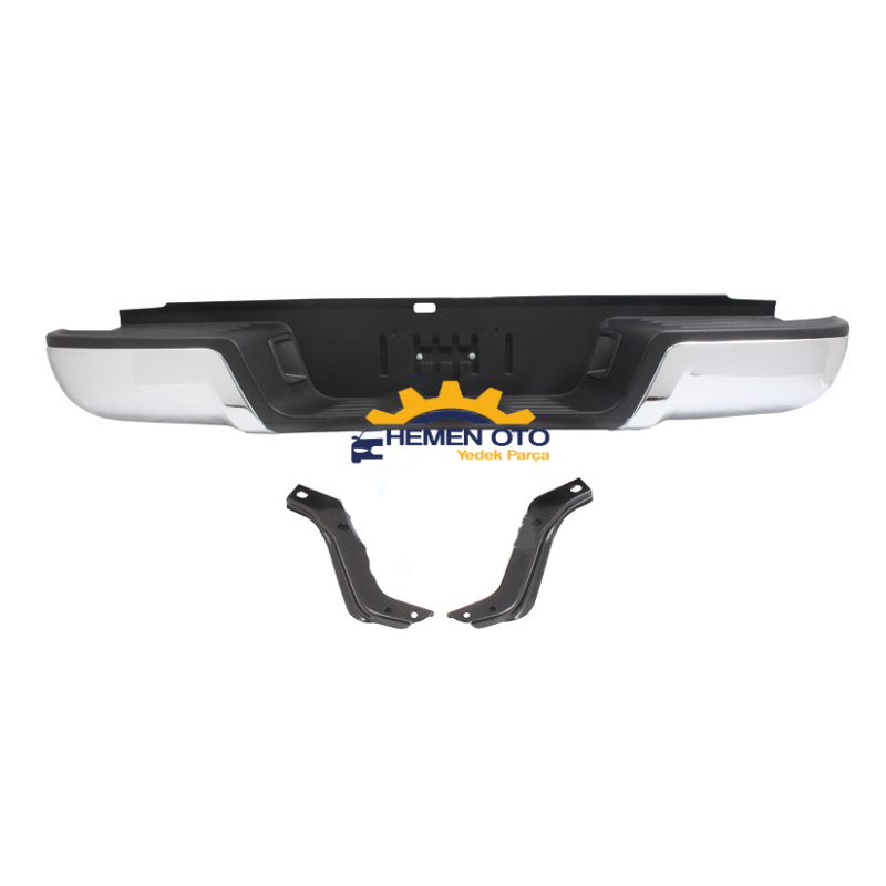 Ford Ranger 2012-2016 Arka TAmpon 3 PArça Gorunum ( Nikelaj ) ithal