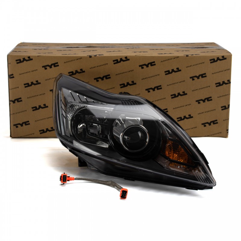 Ford Focus 2008-2011 Mercekli Siyah Zemin Sağ Far Tyc Marka