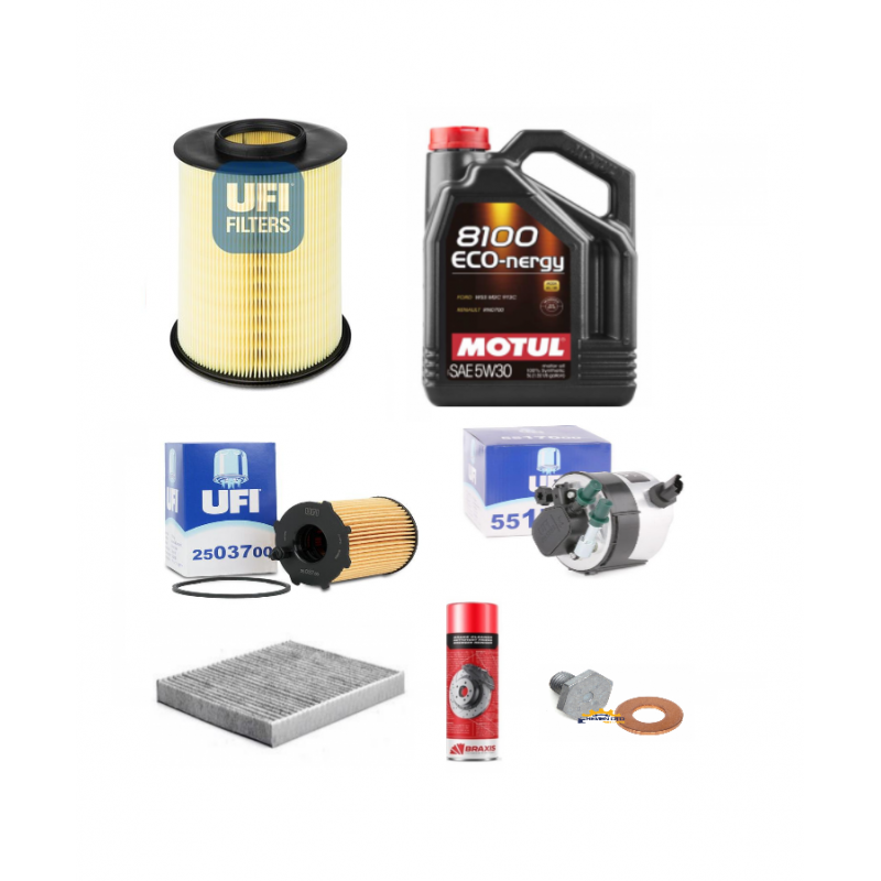 Ford Focus 2008-2011 1.6 TDCI Periyodik Bakım Seti Motul Yağlı